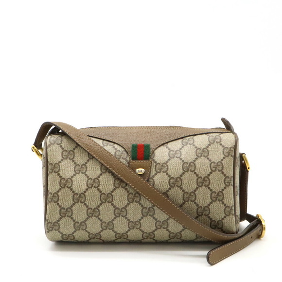 Gucci Pochette Beige Shoulder GG Brown Bag Sherry - Picture 1 of 8